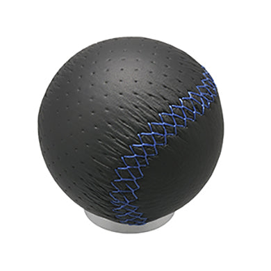 LEATHER KNOB R 240 BLUE STITCH
