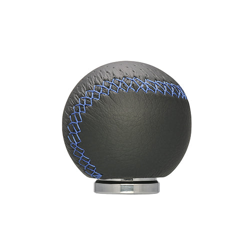 LEATHER KNOB R 240 BLUE STITCH